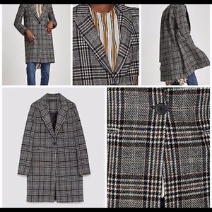 Zara Checked Coat. Brand new !